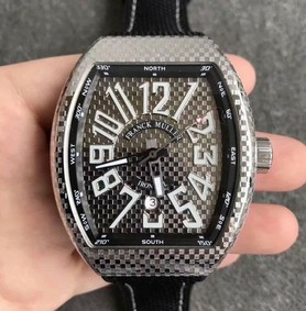 Franck Muller Vanguard PXL SS/NY Silver White/Num Swiss 2824 Replica