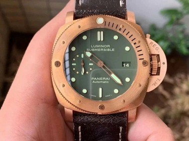 PAM382 N Bronzo VSF 1:1 Best Edition on Brown Distressed Calfskin Strap P.9000 Super Clone V2 Replica
