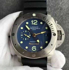 PAM719 S Titanium "Pole2Pole " VSF 1:1 Best Edition on Black Rubber Strap P.9001 Super Clone Replica