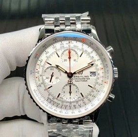 Navitimer Chronograph 1 SS 41mm TF 1:1 Best Edition White Dial on SS Bracelet 7750 Replica