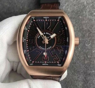 Vanguard Mens Yachting V45 DLC/LE Gold/Red ZF MY9015 Replica