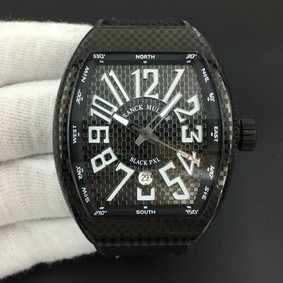 FM Vanguard PXL PVD/NY Black/Num Swiss 2824 Replica