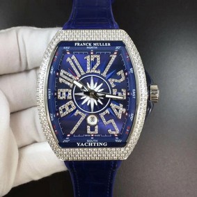FM Vanguard Mens Yachting Diam V45 SS/NY/RU Blue ZF MY9015 Replica
