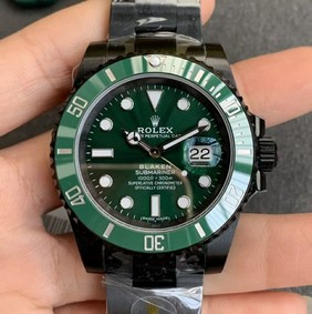 Submariner 116610 Blacken DLC Green 904L Steel V6F 1:1 Best Edition VS3135 V2 Replica