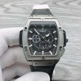 Hublot Spirit Grey Senna On Black Leather Strap Replica