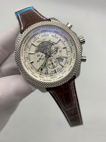 Breitling Navitimer White Dial High Version on Brown Leather Strap Replica