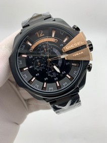 Diesel Full Black Bronze on Black SS Strap Replica