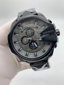 Diesel Full Black On Black SS Strap Mega Shief Replica