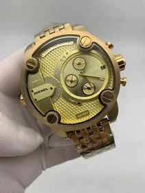 Diesel Full Gold On Gold SS Strap Replica