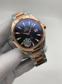 Omega Seamaster SG Black Dial on SG Steel Strap Replica