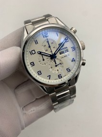 Tag Heuer Carrera White Dial on SS Strap Replica