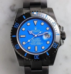 ROLSUB0321 - Blaken Submariner Date Blue PVD/SS V6F A2824 Replica