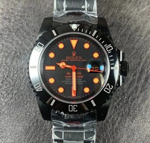 ROLSUB0321 - Blaken Submariner Date Black PVD/SS V6F A2824 Replica