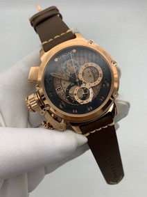 U Boat Gold Case Black Gold Dial Replica