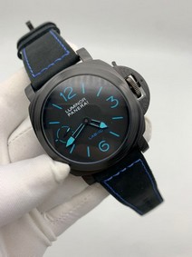Panerai Luminor Marina Black Blue Black Nylon Strap Mirror Replica