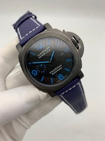 Panerai Luminor Marina Black Blue Nylon Strap Replica