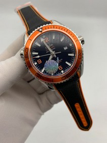 Omega Seamaster Black Dial Orange Bezel Replica