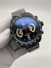 Tag Heuer Full Black Dial Chrono on SS Strap Replica