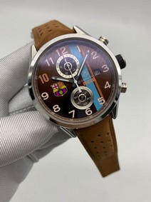 Tag Heuer Messi Carrera Brown Dial on Brown Leather Strap Replica
