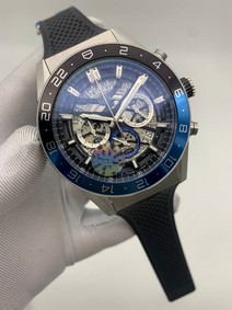 Tag Heuer Black Blue Skeleton Mirror Replica