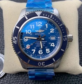 SuperOcean II 44mm 1:1 Best Edition Blue Dial on SS Bracelet Replica