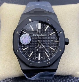 Royal Oak 41mm 15400 DLC ZF 1:1 Best Edition Black Textured Dial on DLC Bracelet A3120 Replica