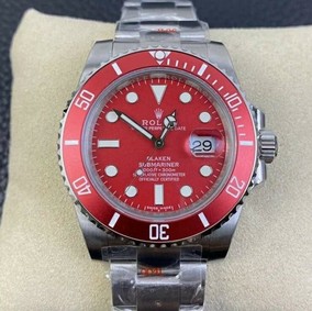 Submariner 116610 Blacken DLC Red 904L Steel 1:1 Best Edition VS3135 V2 Replica Watch