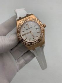 Audemars Piguet Royal Oak 33mm Black White Rubber Strap Replica