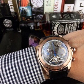 Corum Babble Gold Case Skeleton Tourbilon Black Replica