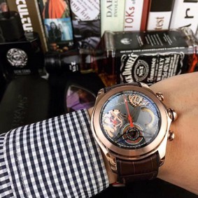 Coru Babble Gold Case Skeleton Tourbilon Black Replica