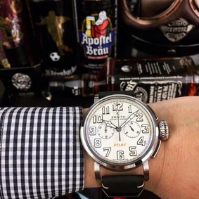 Zenith Pilot Silver Case White Dial Replica