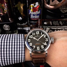Zenith Pilot Silver Case Grey Dial Replica