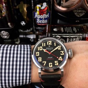 Zenith Pilot Silver Case Black Dial Replica