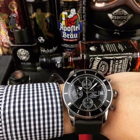 Breitling Superochen Black Dial Chrono Replica