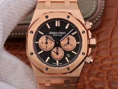 AP0569A - Royal Oak Chronograph 1:1 Best Edition 26331ST RG/RG Black Replica
