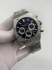 Audemars Piguet Black Dial Chrono High Version SS Replica