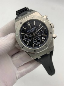 Audemars Piguet Black Dial Chrono High Version Rubber Strap Replica