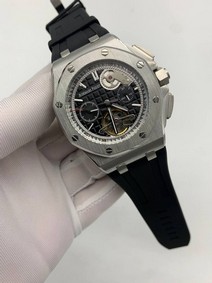 Audemars Piguet Black Dial High Version Rubber Strap Replica