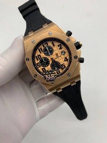 Audemars Piguet Gold Dial High Version Rubber Strap Replica