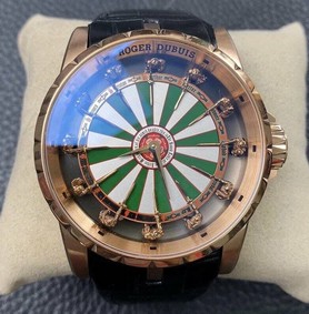 Excalibur Knights of the Round Table II RG 1:1 Best Edition Chessboard Dial on Black Leather Strap MIYOTA 9015 Replica