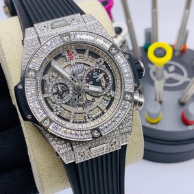 Hublot Big Bang Skeleton Silver High Version Diamond Mirror Replica