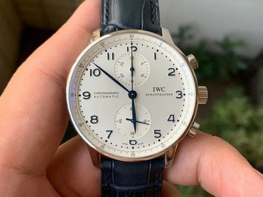 Portuguese Chrono IW371605 ZF 1:1 Best Edition White Dial on Black Leather Strap A69355 Replica Watch