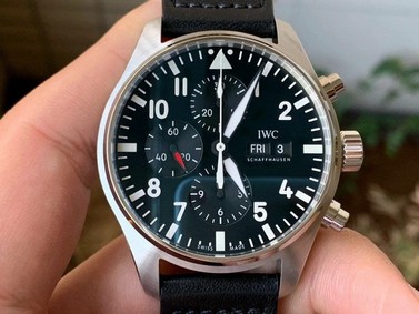 TOP GUN SS AZF 1:1 Best Edition on Black Leather Strap Replica