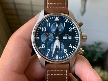 Pilot Chrono 377714 "Le Petit Prince" 2016 SIHH 1:1 Best Edition on Brown Leather Strap 7750 Replica