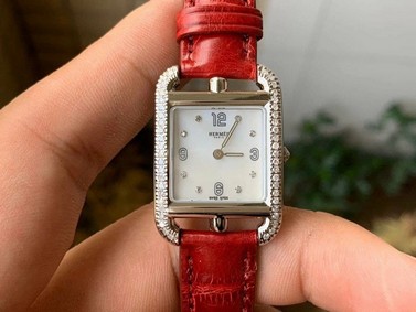 Hermes Cape Cod Ladies RG/LE MOP White Swiss Quartz Replica