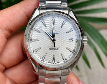 Omega Aqua Terra co axial white wave Replica Watch