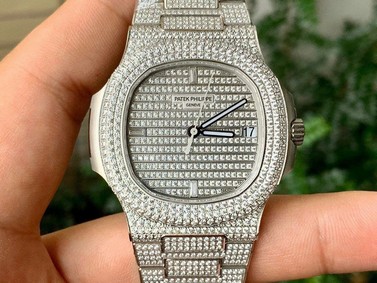 Patek Philippe Nautilus Jumbo 5719 Full Diam SS/SS Diam PPF 1:1 Best Edition Version Replica