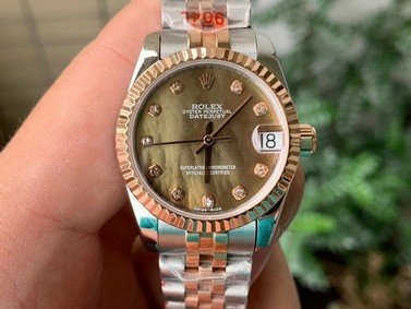 Rolex DJ Midsize 31mm Jub Flt SG/SS P-Gre/Stk 1:1 Best Edition Version Replica