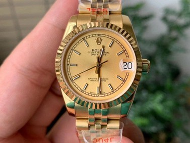 Rolex DJ Midsize 31mm Jub Flt YG/YG P-Gol/Stk 1:1 Best Edition Version Replica