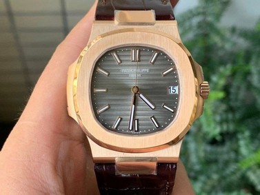 Nautilus 5711/1R PPF 1:1 Best Edition Brown Textured Dial on Brown Leather Strap 324CS Replica